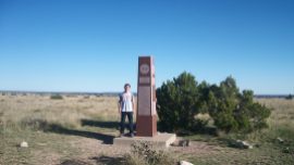 Monument at summit of Black Mesa, OK - highest pt in state