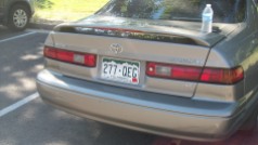 Eli's Camry with Colorado plates. Since it has been in our family it has had NY, TX and now CO plates